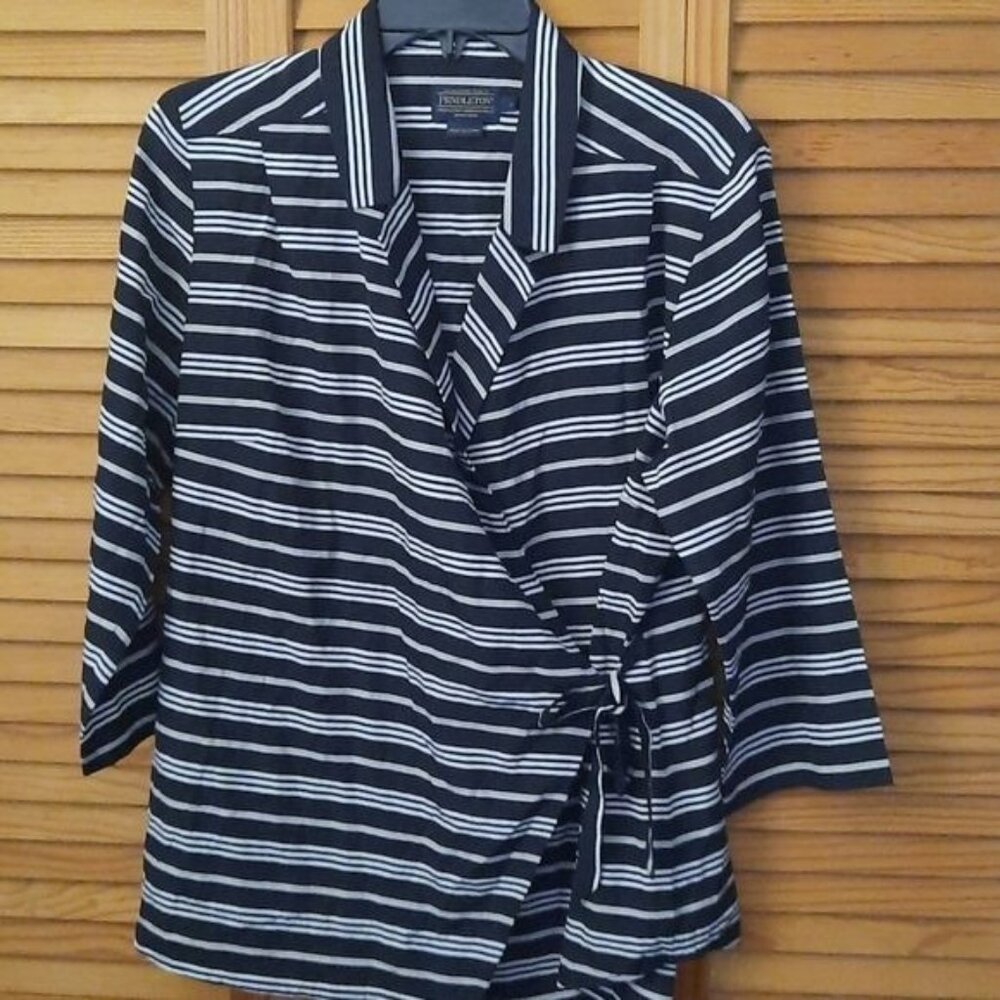 Pendleton Silk and Cotton  Wrap tunic Size Large